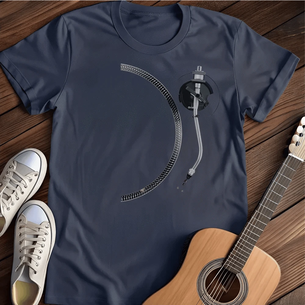 Printify T-Shirt Navy / S Dj Needle T Shirt