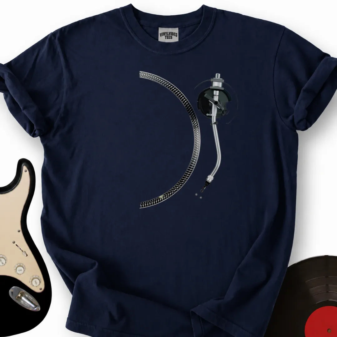 Printify T-Shirt Navy / S DJ Needle T-Shirt