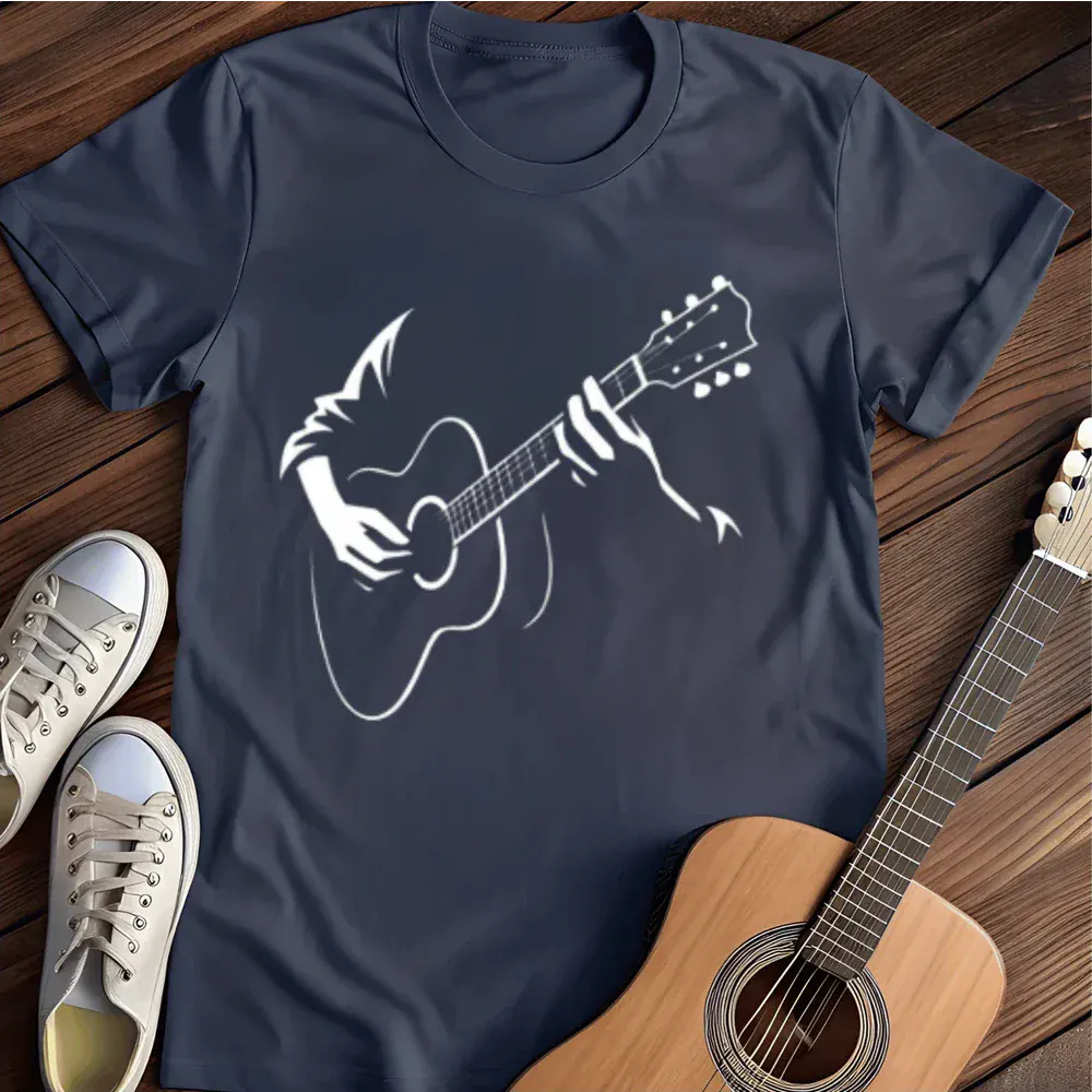 Printify T-Shirt Navy / S Feel The Strings T Shirt