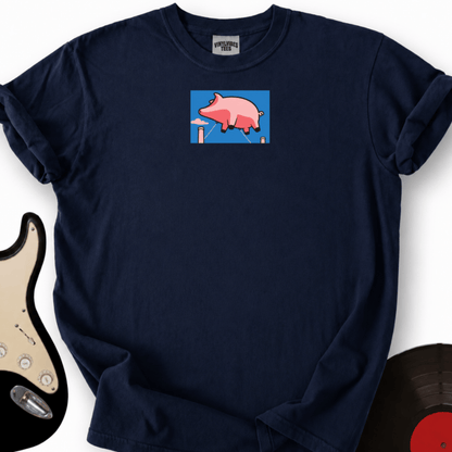Printify T-Shirt Navy / S Flying pig T-Shirt_