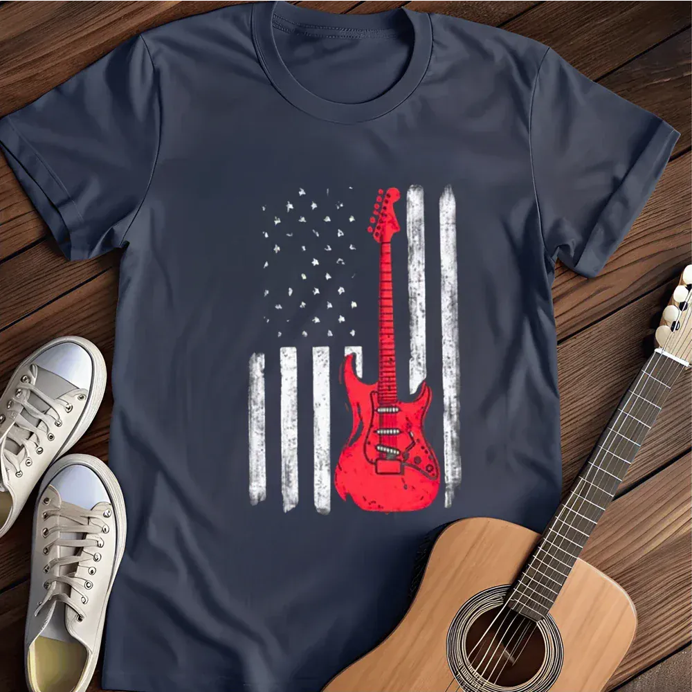 Printify T-Shirt Navy / S Fret Flag T Shirt