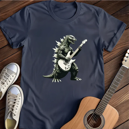 Printify T-Shirt Navy / S Godzilla Guitarist T Shirt
