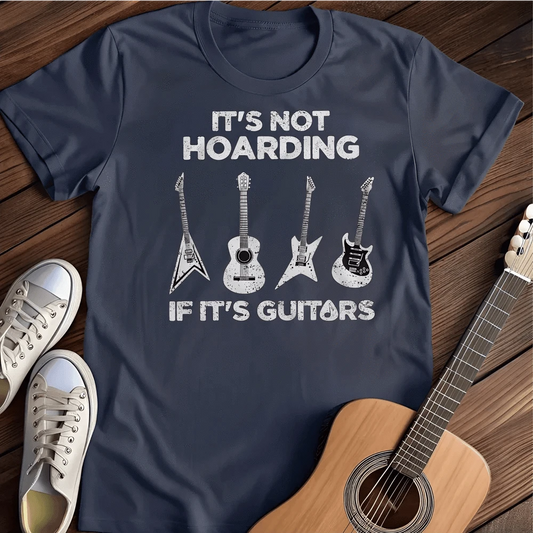Printify T-Shirt Navy / S Guitar Hoarding T Shirt