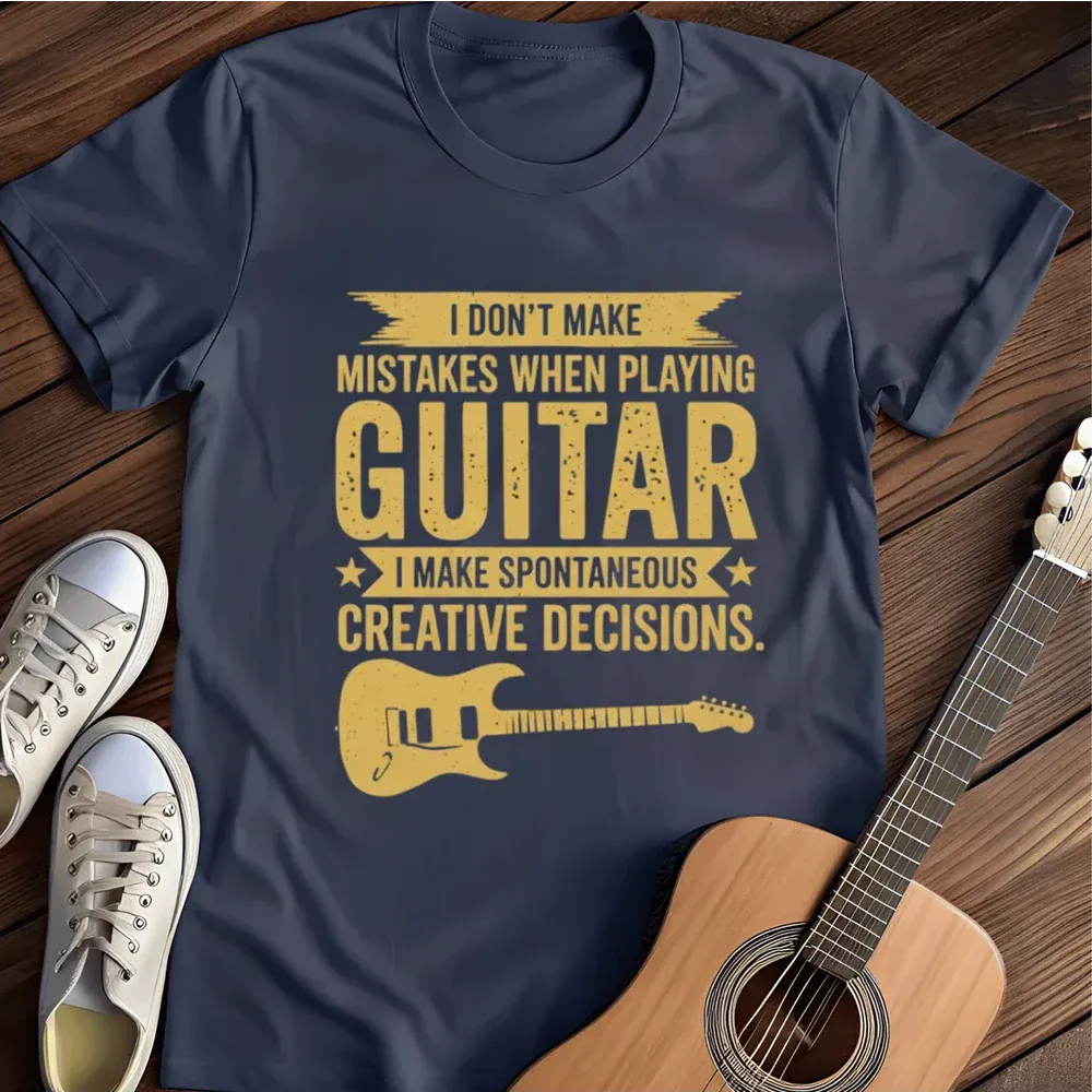 Printify T-Shirt Navy / S Guitar T Shirt