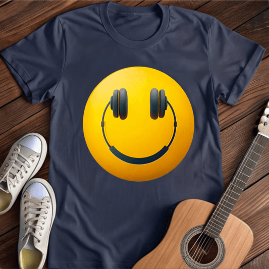 ⭐️⭐️⭐️⭐️⭐️ T-Shirt Navy / S Headphone Smiley T-Shirt