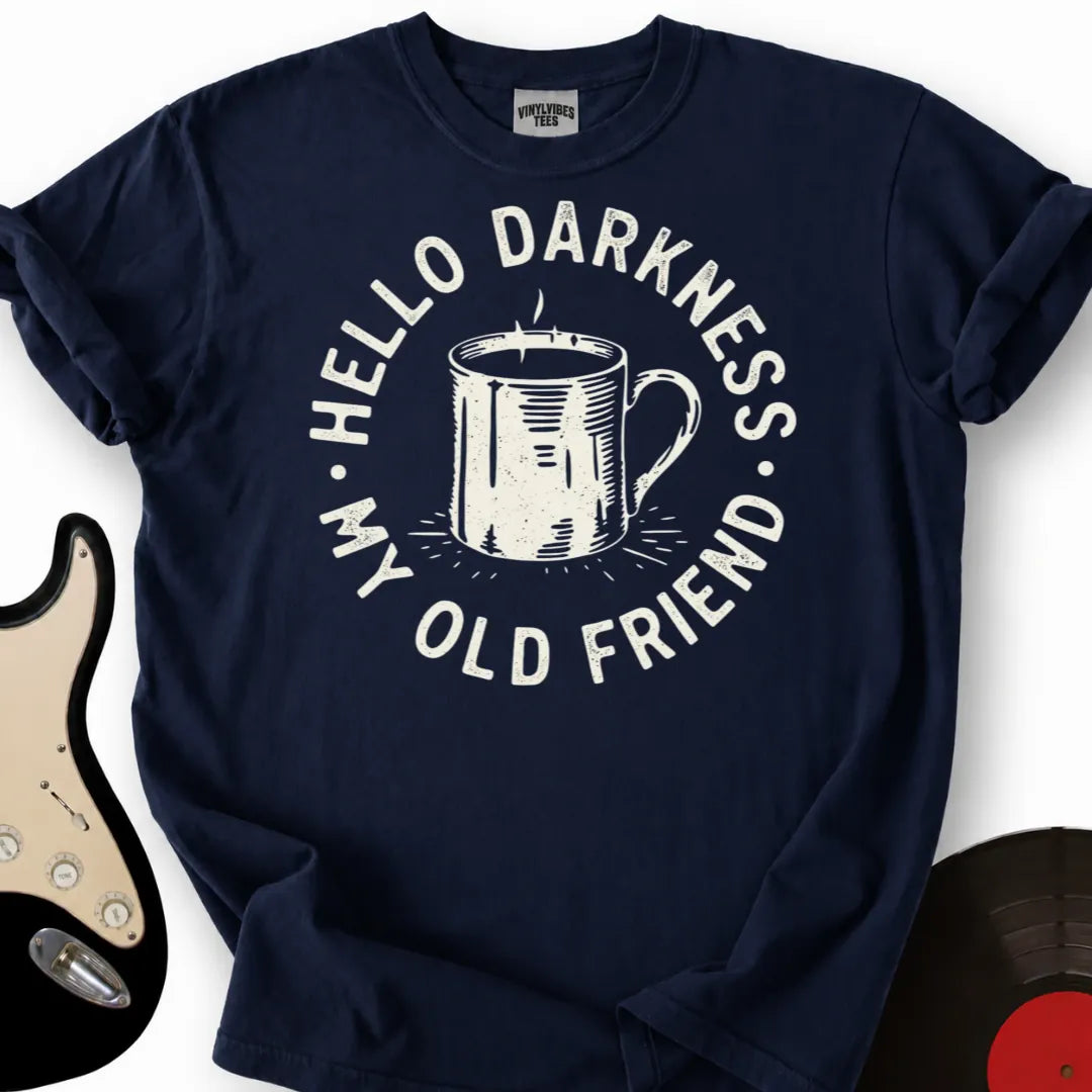 Printify T-Shirt Navy / S Hello Darkness T-Shirt