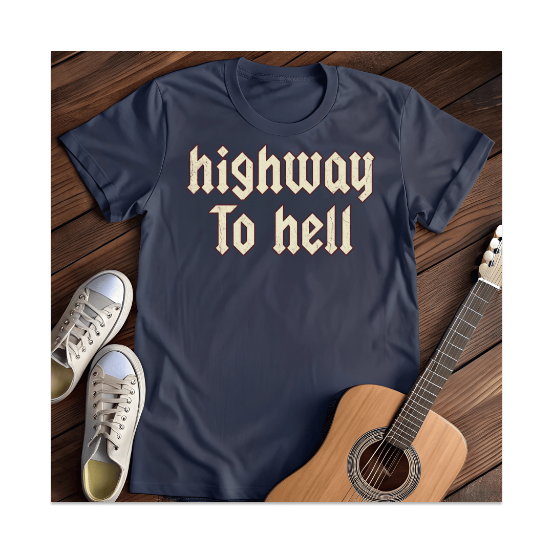 Printify T-Shirt Navy / S Highway To Hell T-Shirt