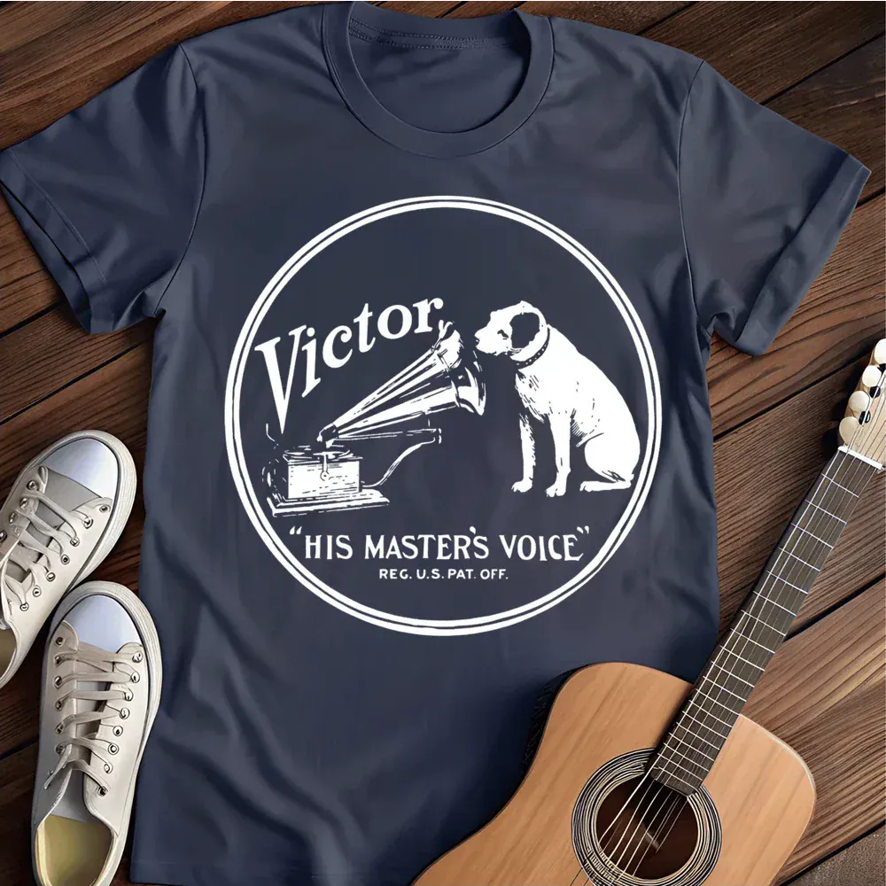 Printify T-Shirt Navy / S His Masters Voice T Shirt