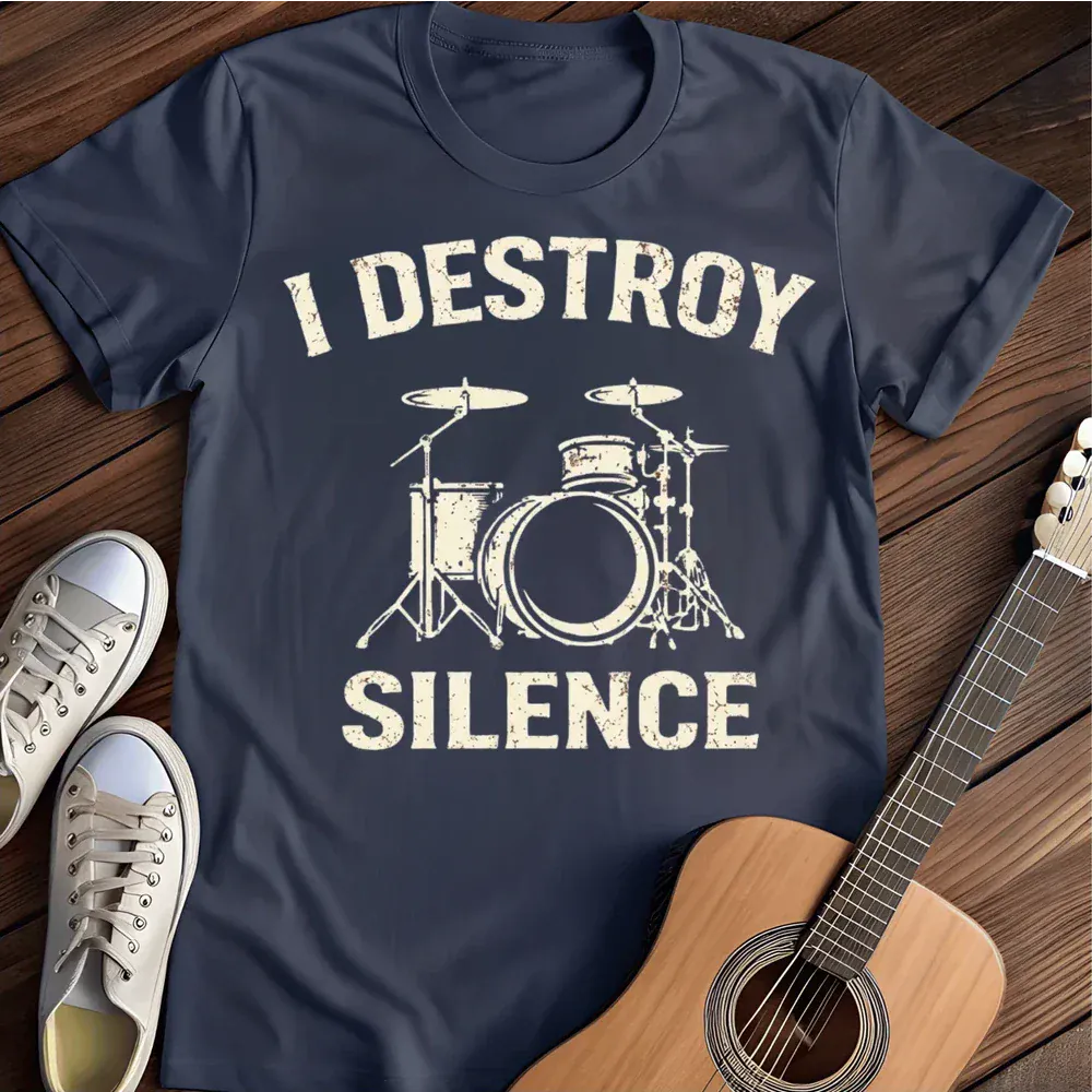 Printify T-Shirt Navy / S I Destroy Silence T Shirt
