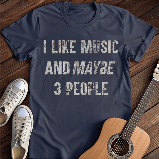Printify T-Shirt Navy / S I Like Music T-Shirt