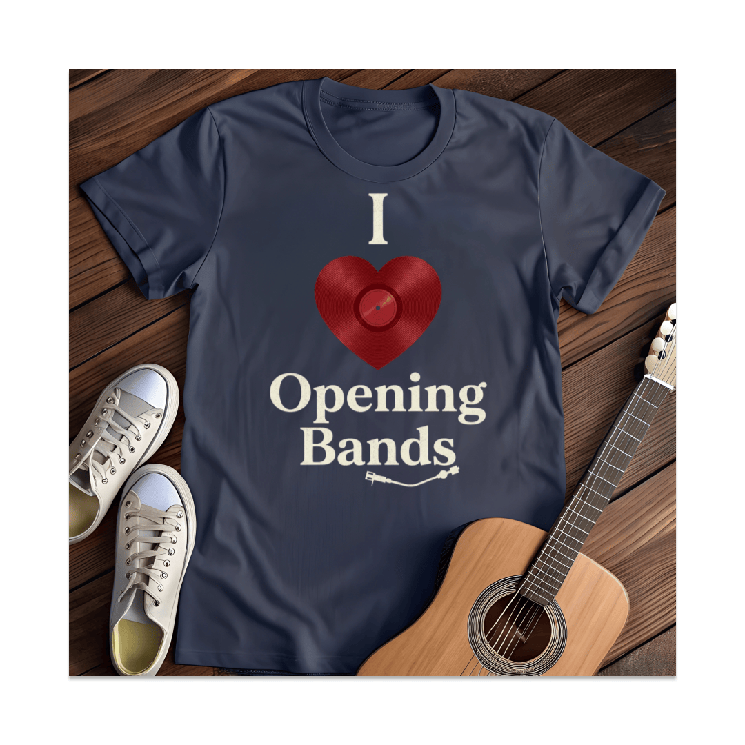 Printify T-Shirt Navy / S I Love Bands T-Shirt