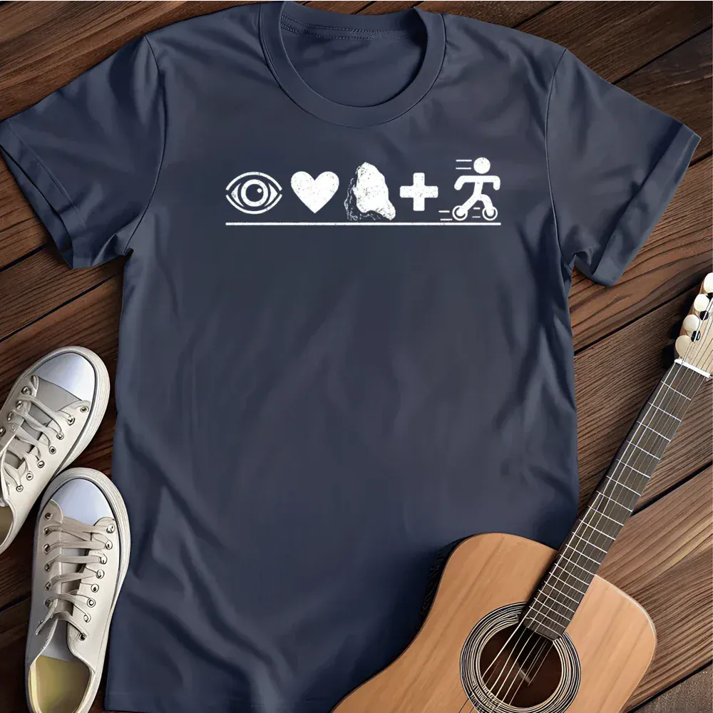 Printify T-Shirt Navy / S I Love Rock And Roll T Shirt