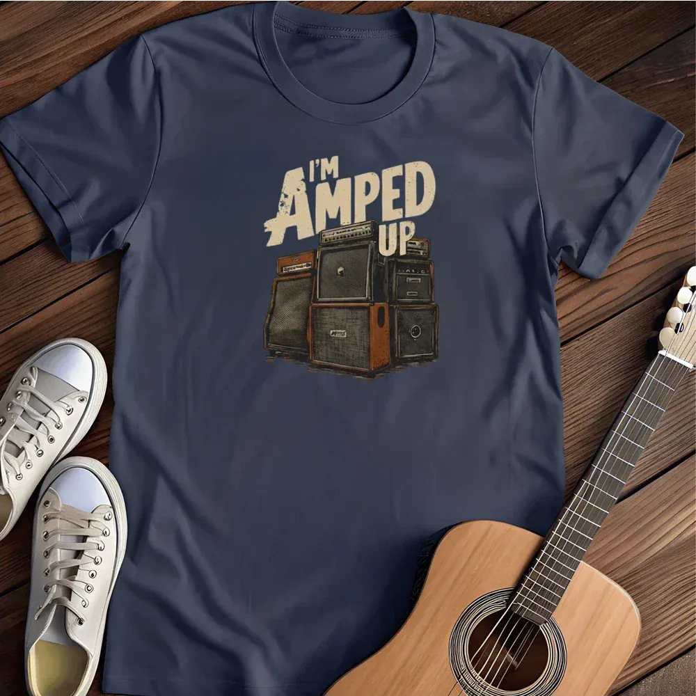 Printify T-Shirt Navy / S I M Amped Up T Shirt