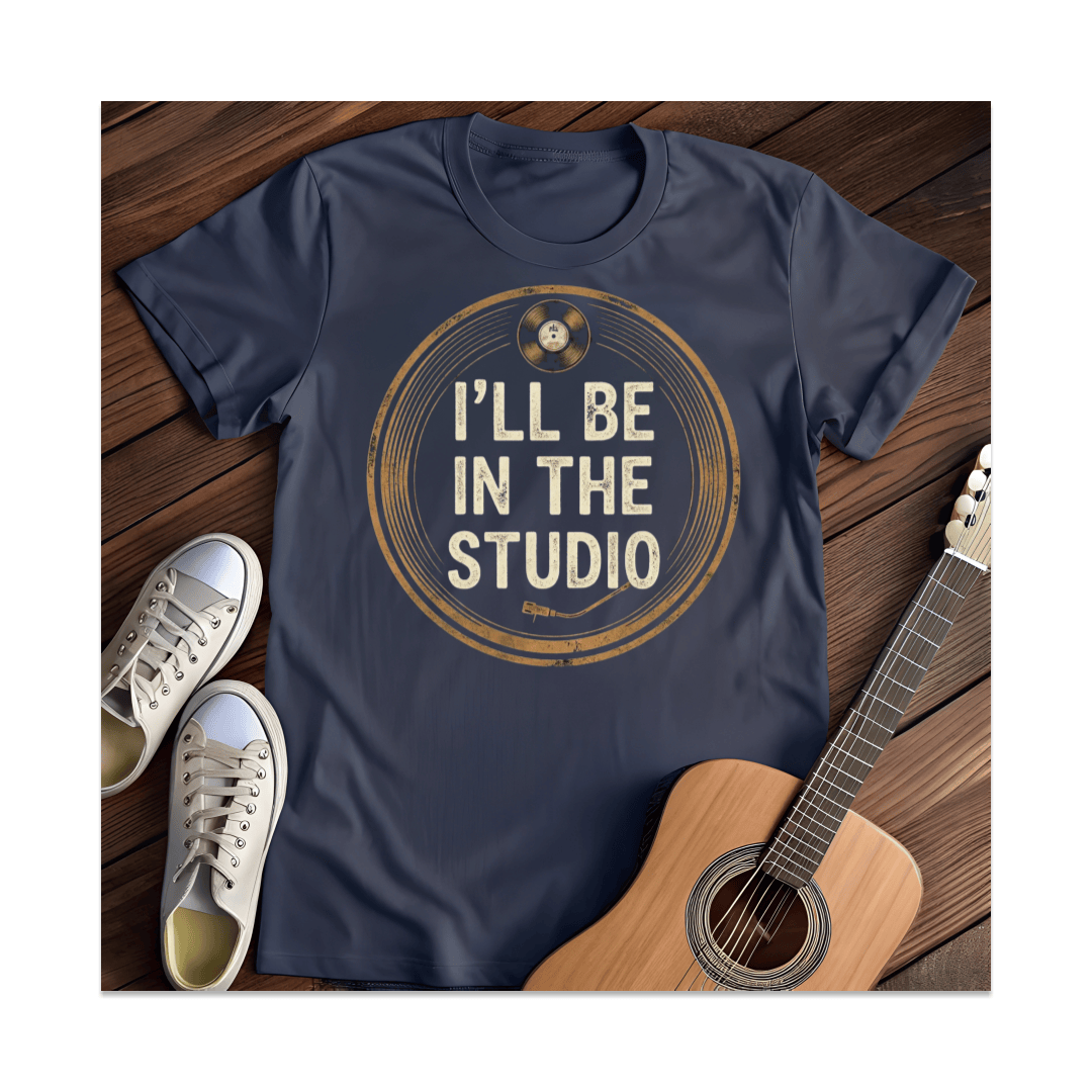 Printify T-Shirt Navy / S I'm With The Band Rock Hand Vinyl T-Shirt (2)