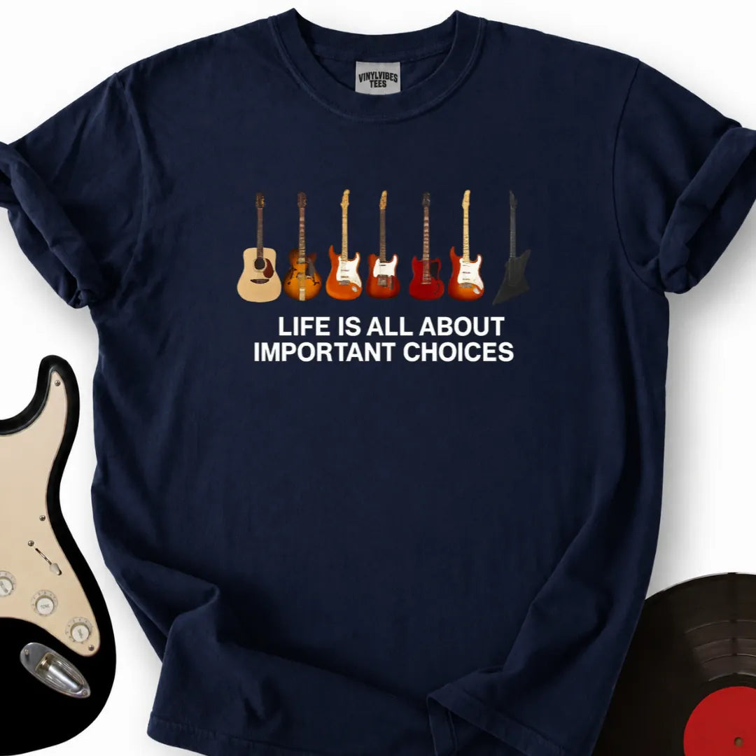 Printify T-Shirt Navy / S Important Choices T-Shirt