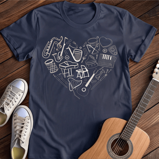 ⭐️⭐️⭐️⭐️⭐️ T-Shirt Navy / S Instrument Heart T-Shirt