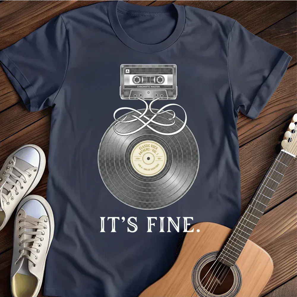 Printify T-Shirt Navy / S Its Fine T Shirt