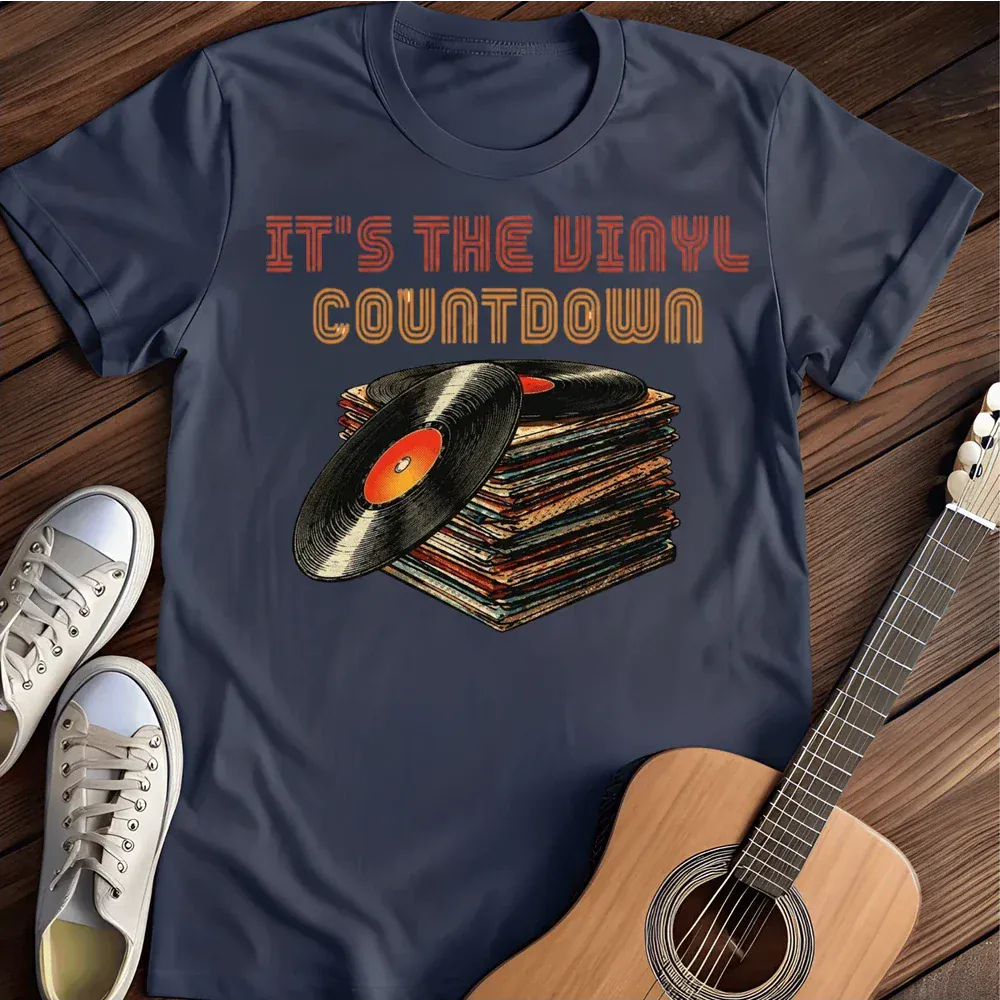 Printify T-Shirt Navy / S Its The Vinyl Countdown T Shirt