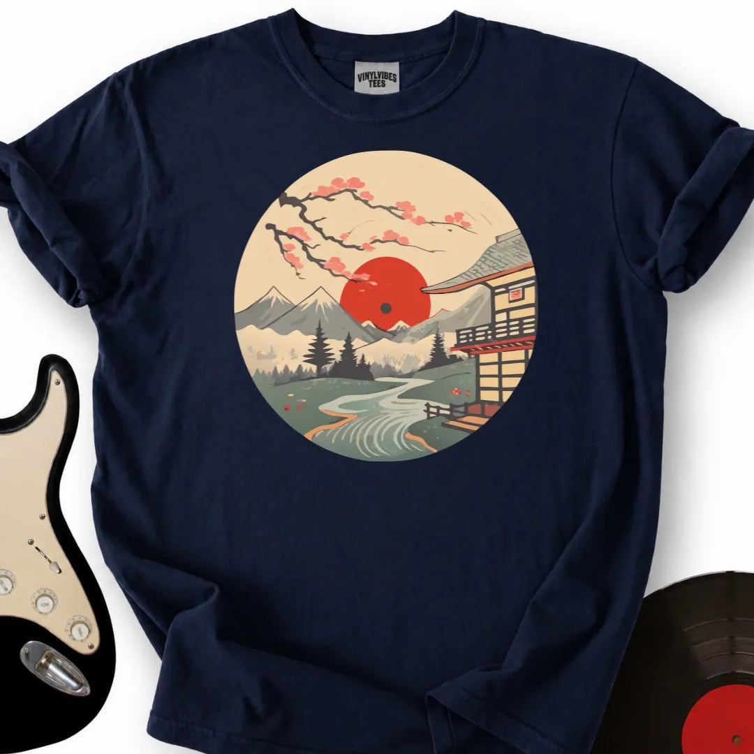 Printify T-Shirt Navy / S Japan Garden Vinyl T-Shirt