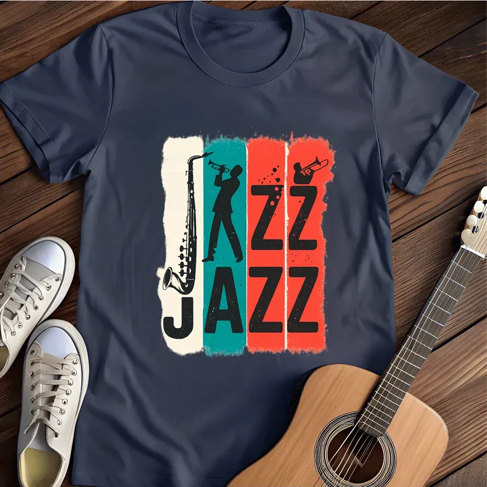 Printify T-Shirt Navy / S Jazz Jazz T Shirt