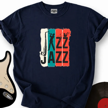 Printify T-Shirt Navy / S Jazz Jazz T-Shirt