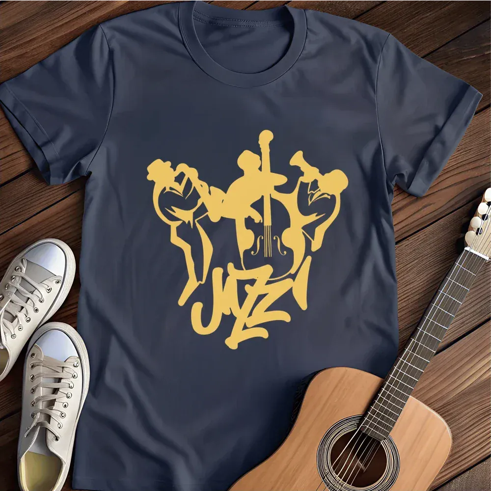 Printify T-Shirt Navy / S Jazz T Shirt