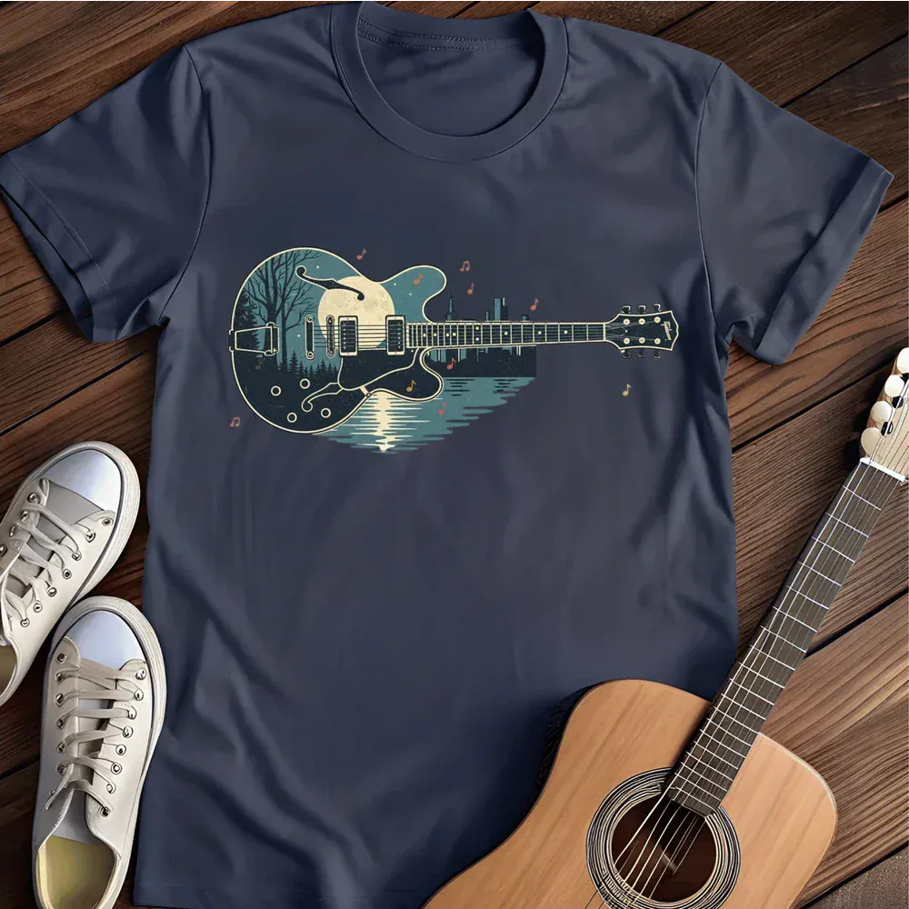 Printify T-Shirt Navy / S Legendary Guitar T Shirt