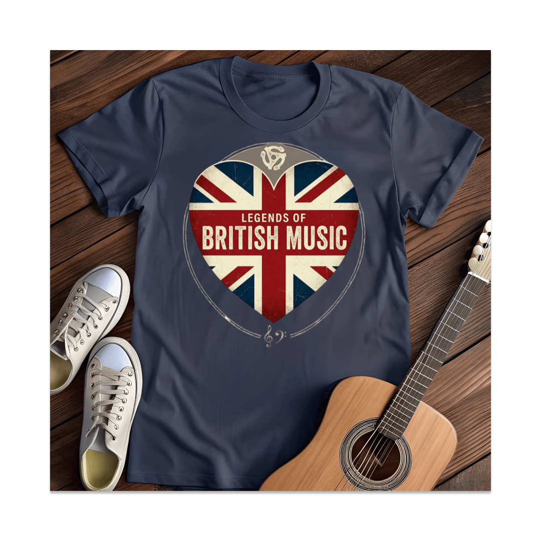 Printify T-Shirt Navy / S Legends Of British Music T-Shirt