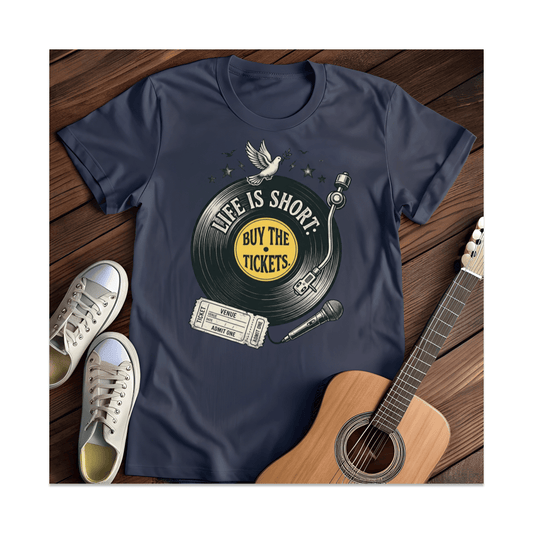 Printify T-Shirt Navy / S Life Is Short T-Shirt