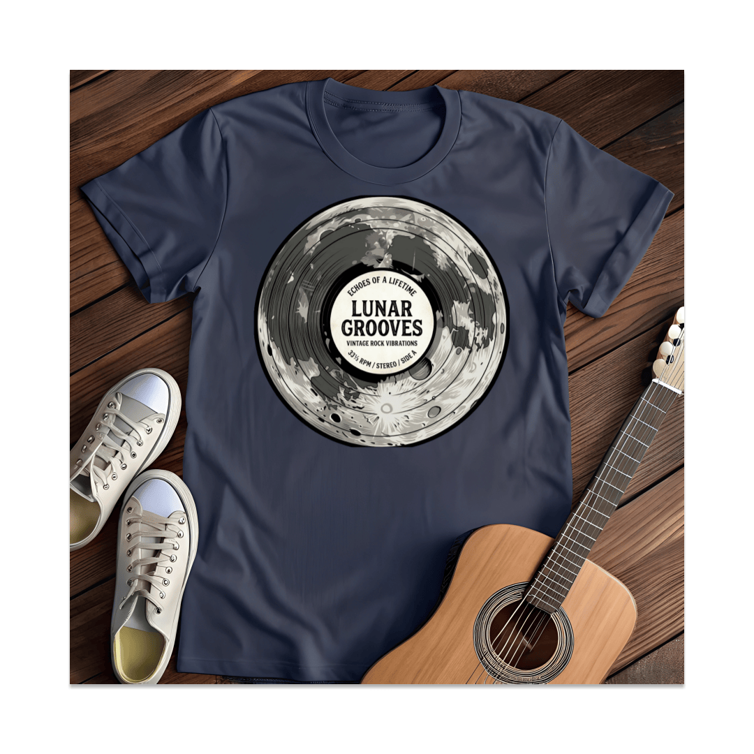 Printify T-Shirt Navy / S Lunar Grooves T-Shirt