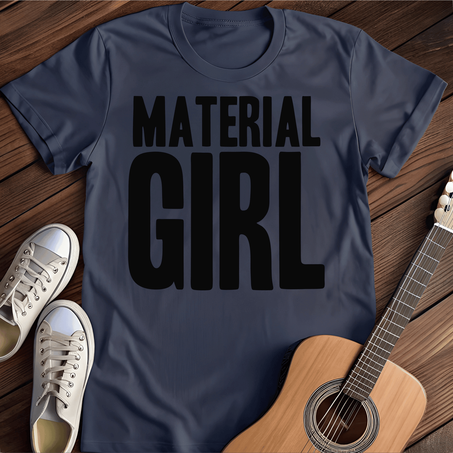 ⭐️⭐️⭐️⭐️⭐️ T-Shirt Navy / S Material Girl T-Shirt