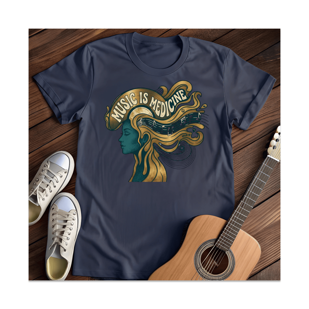 Printify T-Shirt Navy / S Medicine T-Shirt