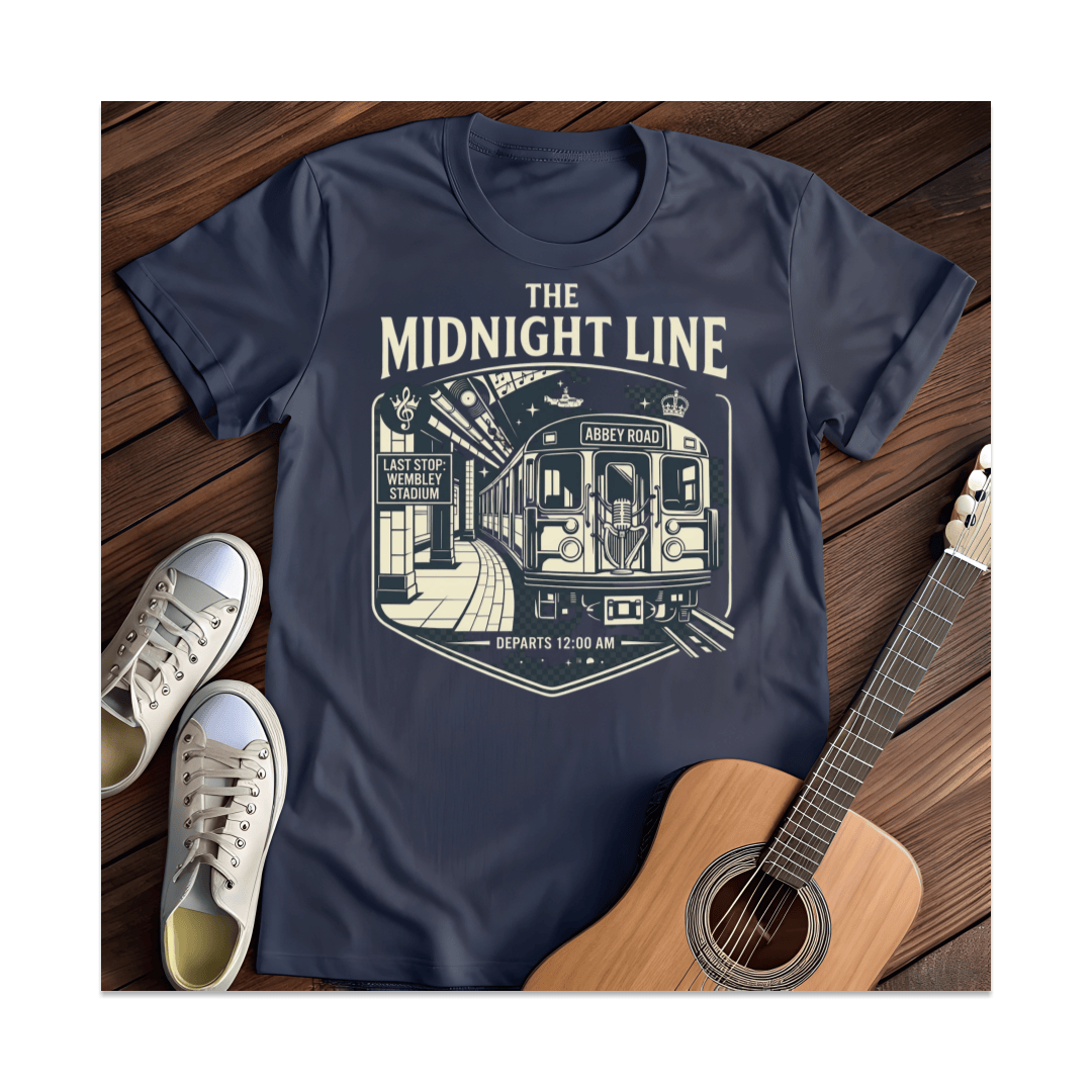 Printify T-Shirt Navy / S Midnight Line T-Shirt