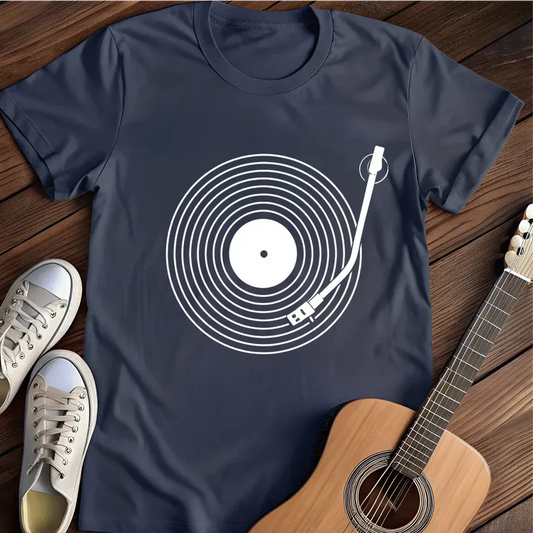 Printify T-Shirt Navy / S Minimalist Record T Shirt