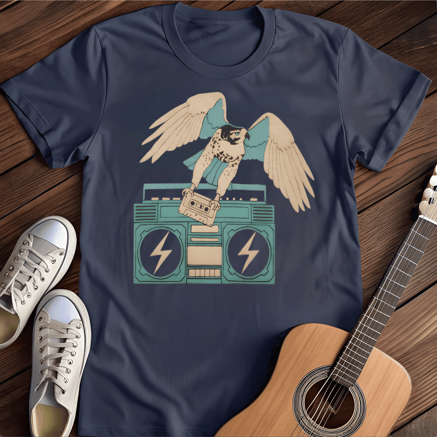 ⭐️⭐️⭐️⭐️⭐️ T-Shirt Navy / S Music Bird T-Shirt