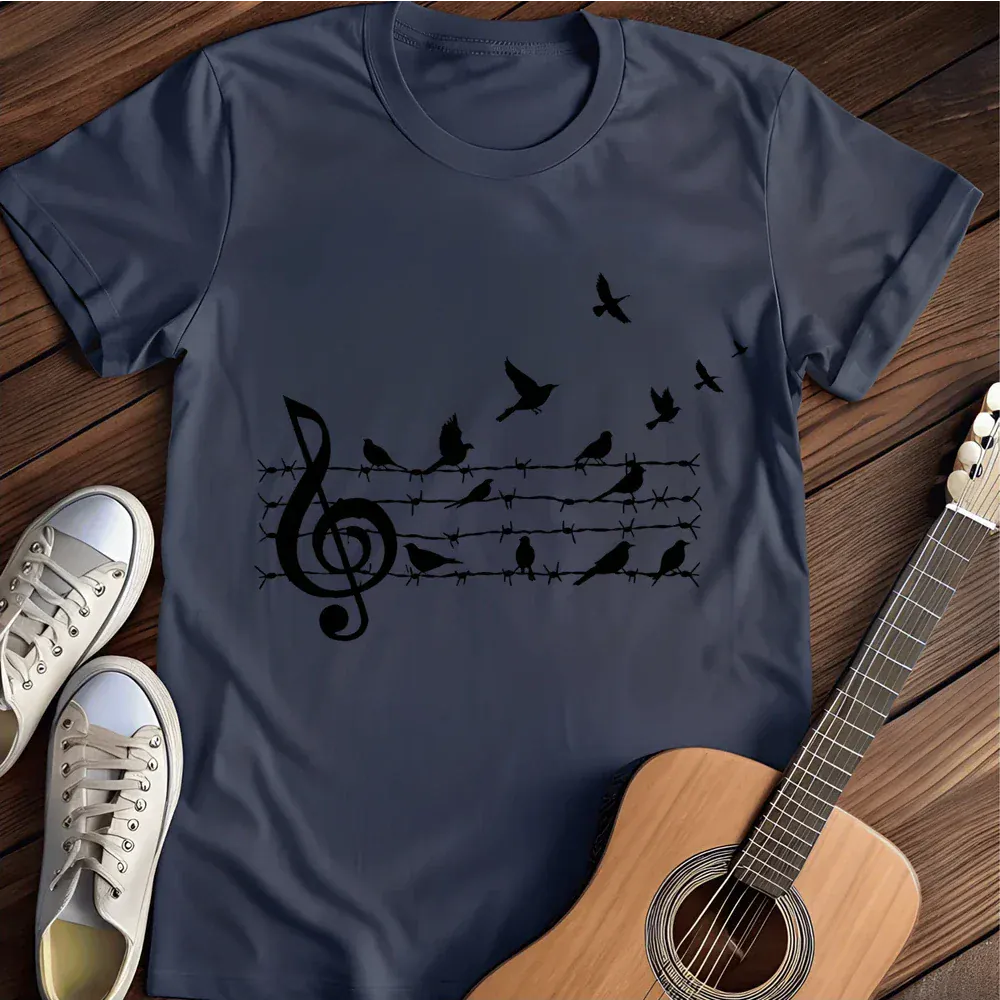 Printify T-Shirt Navy / S Music Freedom T Shirt