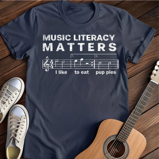 Printify T-Shirt Navy / S Music Literacy Matters