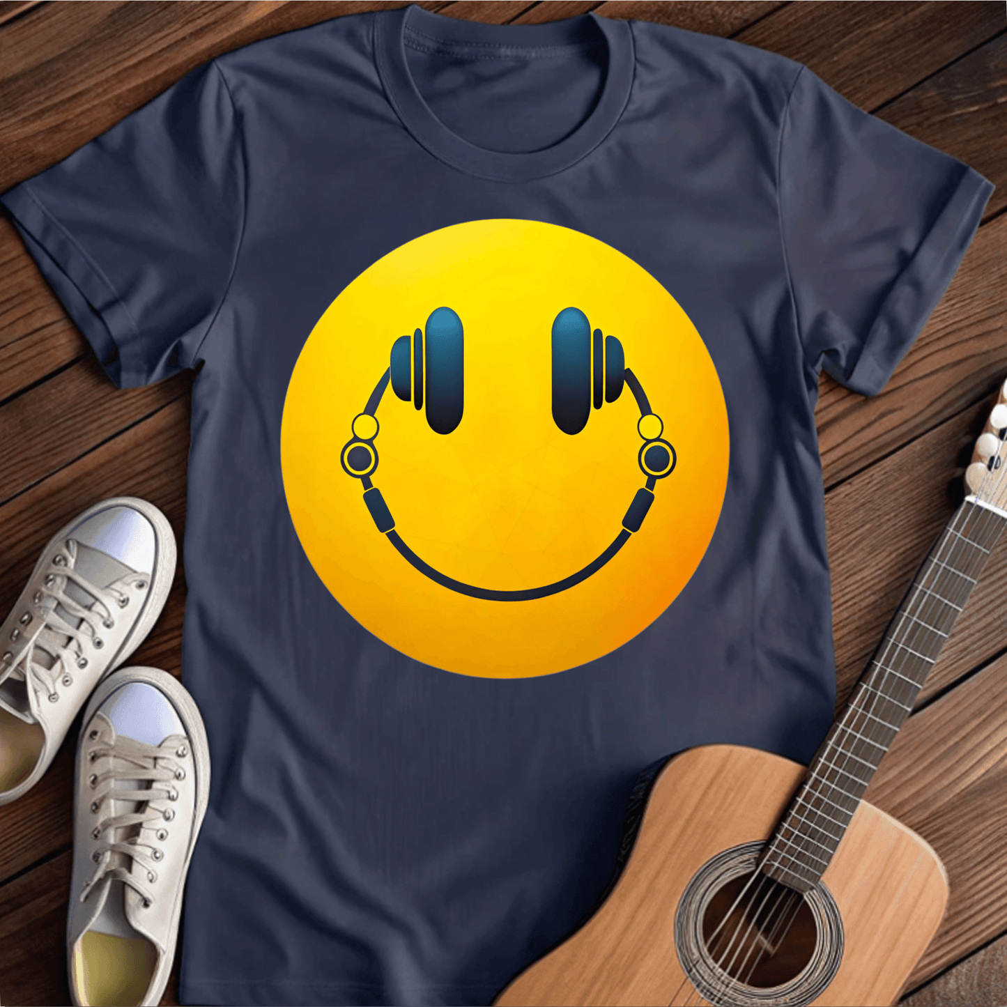 ⭐️⭐️⭐️⭐️⭐️ T-Shirt Navy / S Music Smiley T-Shirt