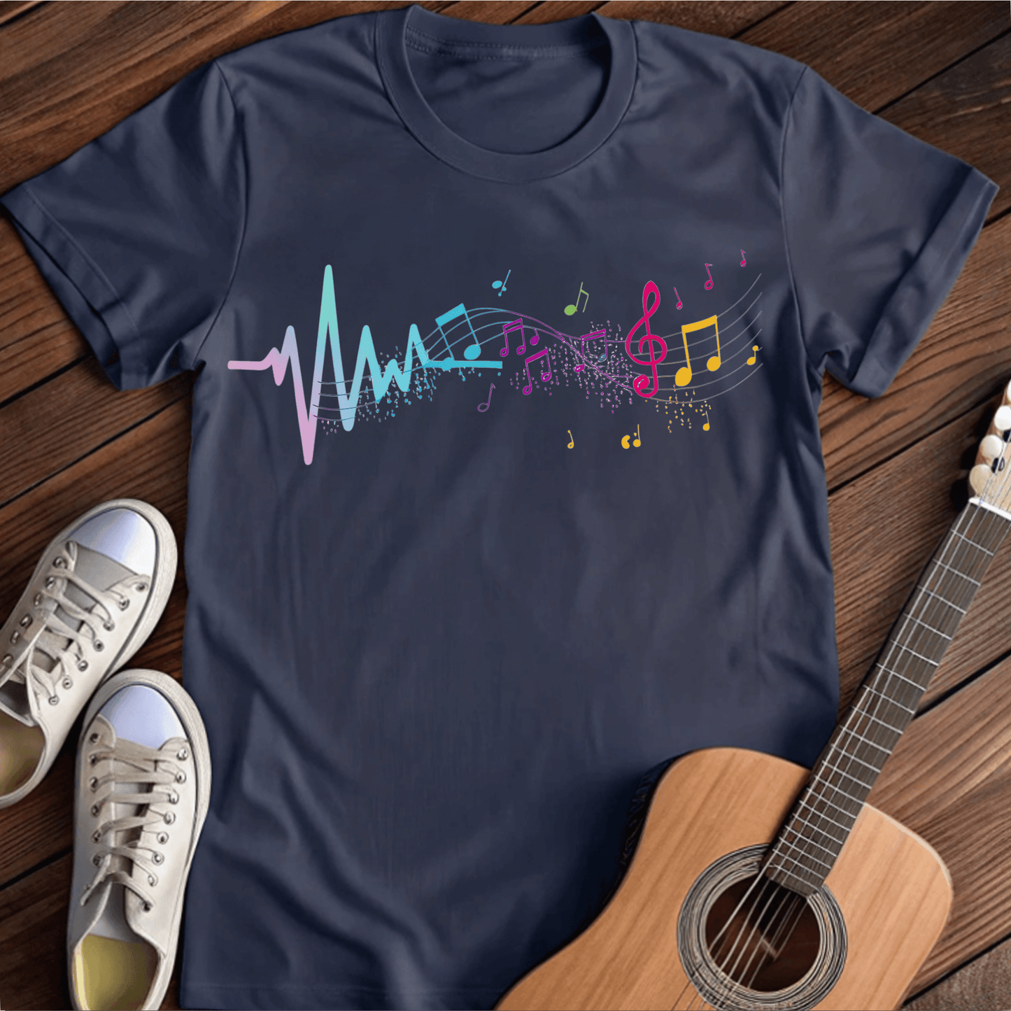 ⭐️⭐️⭐️⭐️⭐️ T-Shirt Navy / S Musical lifeline T-Shirt