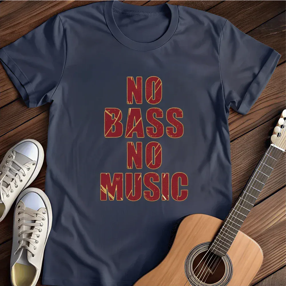 Printify T-Shirt Navy / S No Bass T Shirt