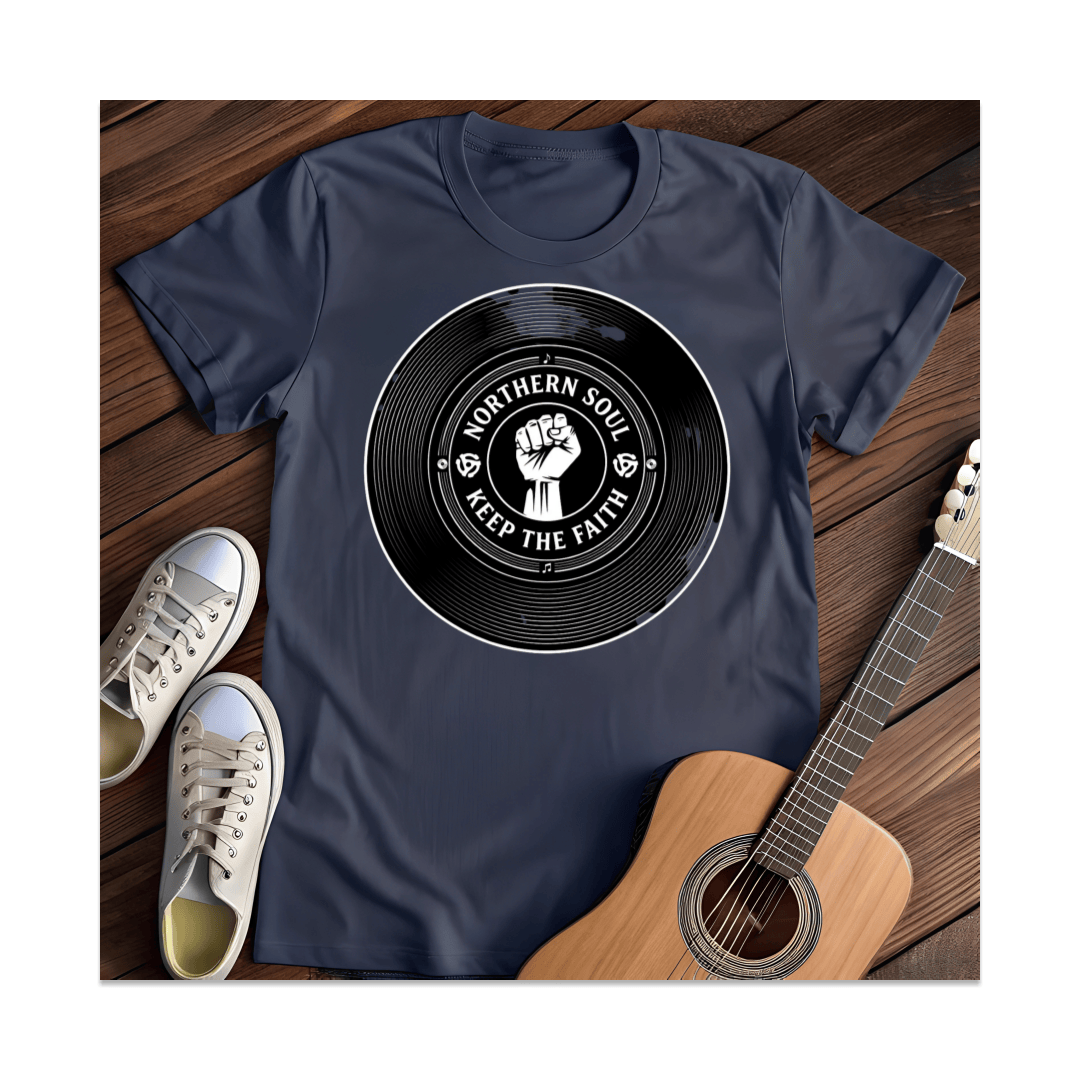 Printify T-Shirt Navy / S Northern Soul Keep The Faith T-Shirt