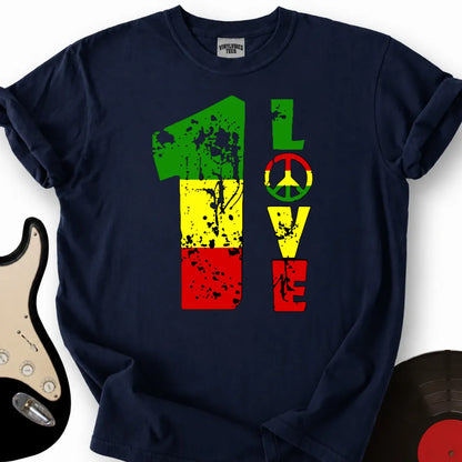 Printify T-Shirt Navy / S One Love T-Shirt