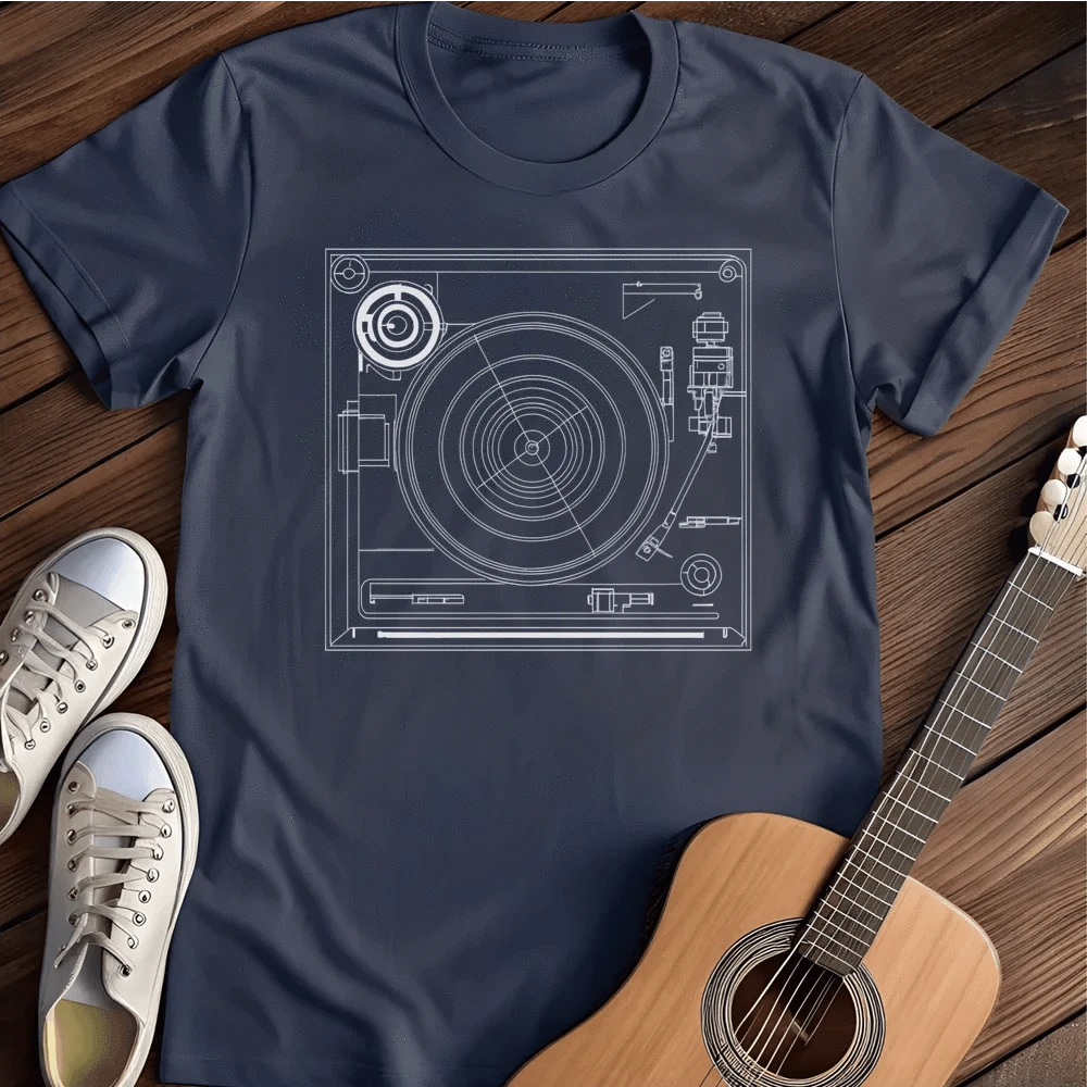 Printify T-Shirt Navy / S Patent Record T Shirt