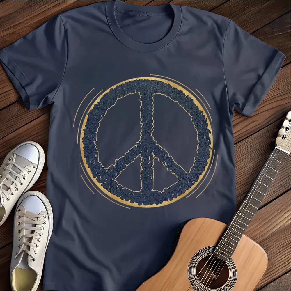 Printify T-Shirt Navy / S Peace T Shirt
