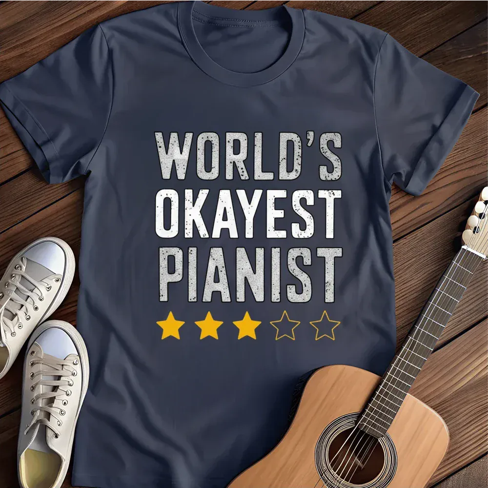Printify T-Shirt Navy / S Pianist T Shirt