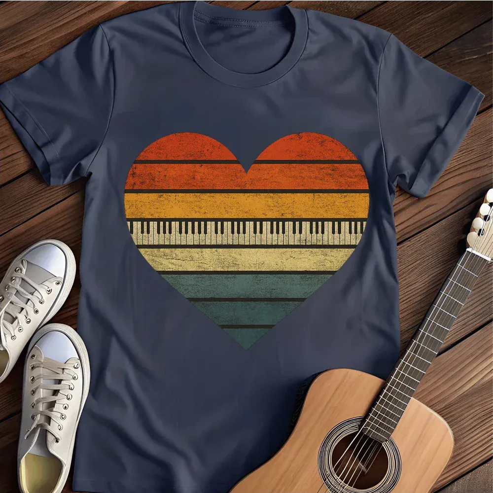 Printify T-Shirt Navy / S Pianist T Shirt
