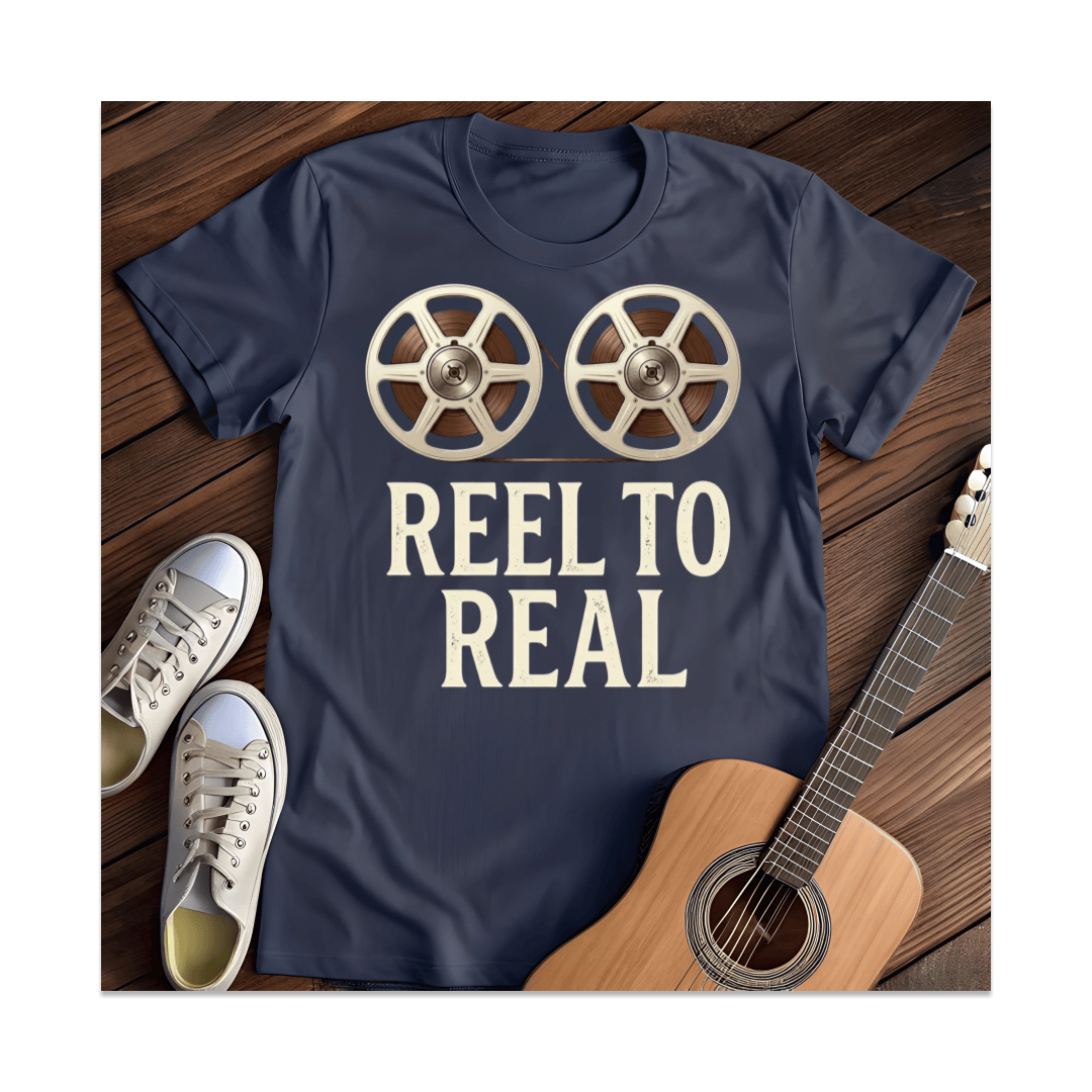 Printify T-Shirt Navy / S Reel To Real T-Shrt