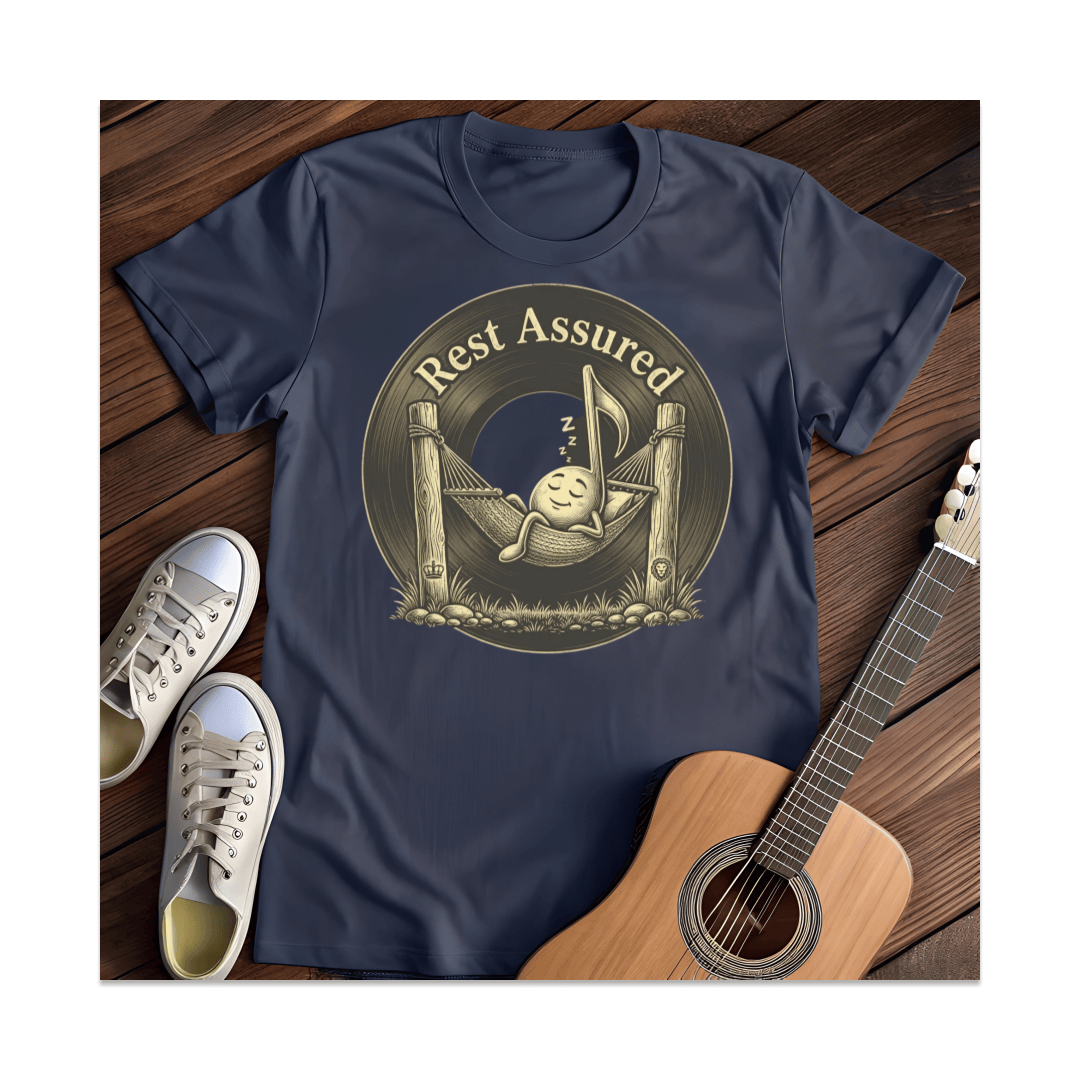 Printify T-Shirt Navy / S Rest Assured Music Note T-Shirt