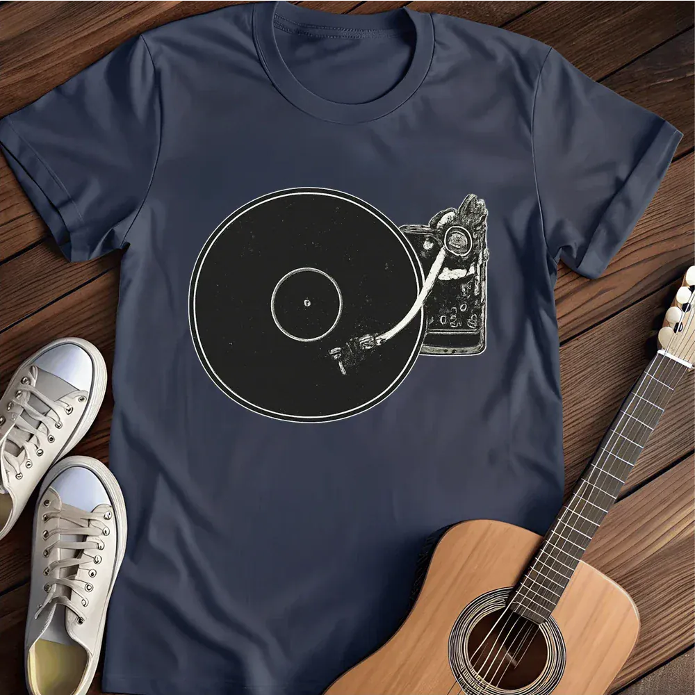 Printify T-Shirt Navy / S Retro Music Player T Shirt