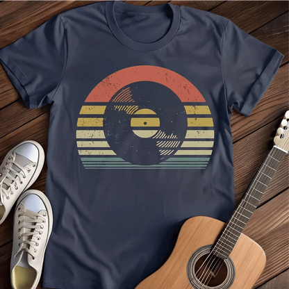 Printify T-Shirt Navy / S Retro Sunset T Shirt